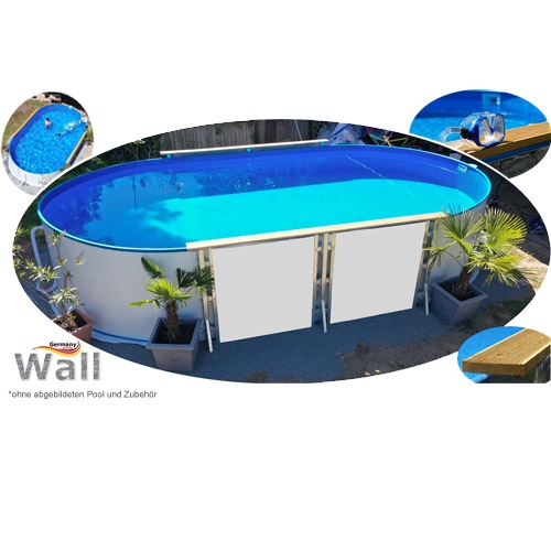 Ovalpool freistehend 5,85 x 3,50 m Germany-Pools Wall