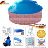 5,25 x 3,20 x 1,20 Pool achtform Achtformpool Set