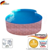 525 x 320 x 120 Pool achtform Achtform Pool Brick Ziegel