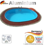 6,00 x 3,20 x 1,25 m Alu Ovalpool Ovalbecken Pool oval