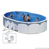 6,10 x 3,75 x 1,20 m Stahlwandpool Breiter Handlauf Pool Set