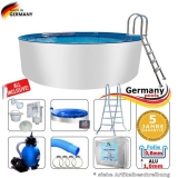 Aluwand Pool 450 x 125 Alupool Komplettset Aluminium-Pool