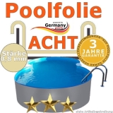 Poolfolie sand 7,25 x 4,60 x 1,25 m x 0,8 Einhängebiese achtform