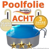 Poolfolie sand 855 x 500 x 120 cm x 0,8 achtform bis 150 cm